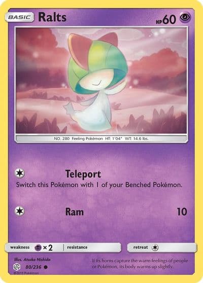 Ralts SM - Cosmic Eclipse Pokemon card