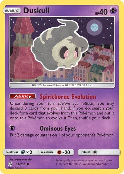 Duskull SM - Cosmic Eclipse Pokemon card