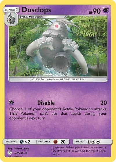 Dusclops SM - Cosmic Eclipse Pokemon card