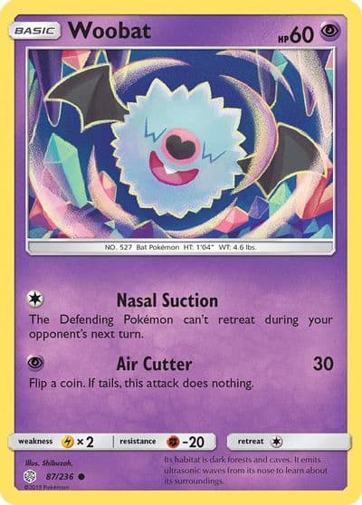 Woobat SM - Cosmic Eclipse Pokemon card