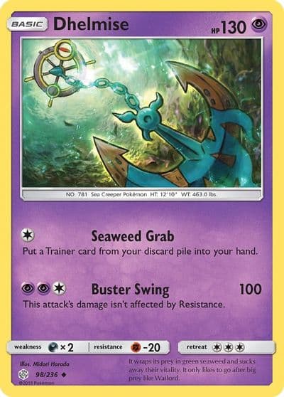 Dhelmise SM - Cosmic Eclipse Pokemon card
