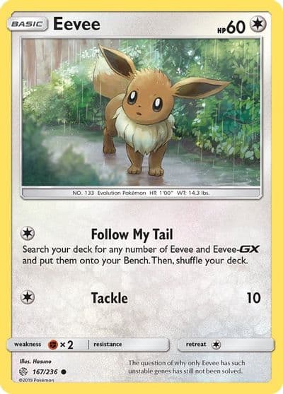 Eevee SM - Cosmic Eclipse Pokemon card