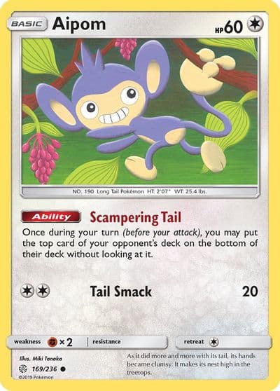Aipom SM - Cosmic Eclipse Pokemon card
