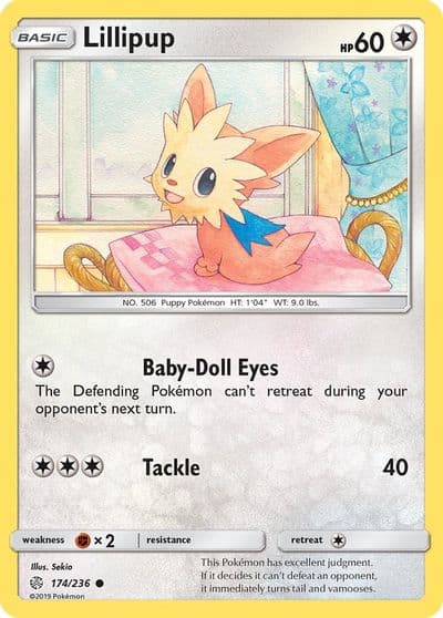 Lillipup SM - Cosmic Eclipse Pokemon card