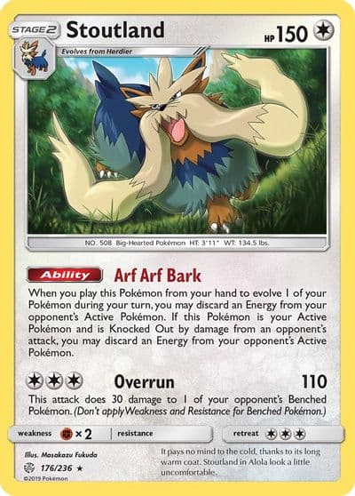 Stoutland SM - Cosmic Eclipse Pokemon card
