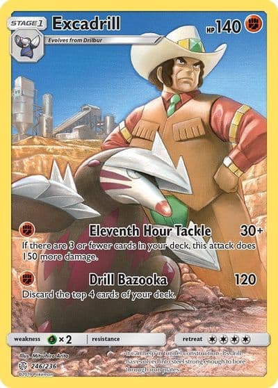 Excadrill (Secret) SM - Cosmic Eclipse Pokemon card