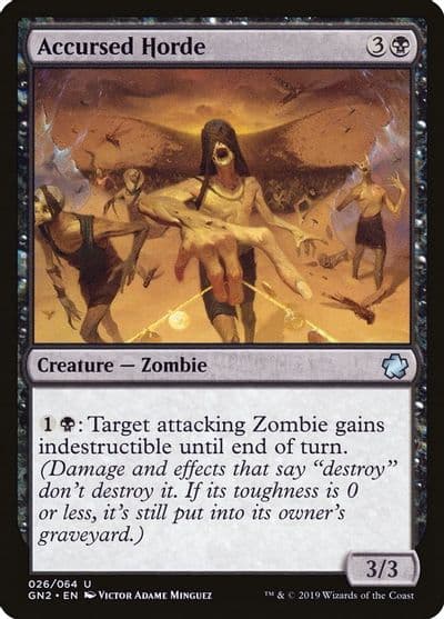 Accursed Horde Magic Game Night 2019 Magic card