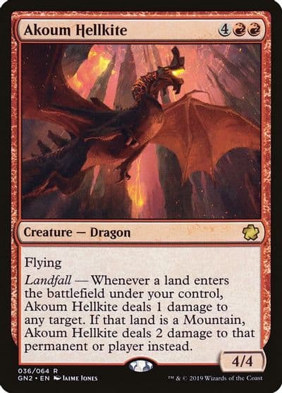 Akoum Hellkite Magic Game Night 2019 Magic card