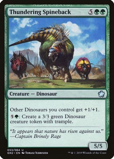 Thundering Spineback Magic Game Night 2019 Magic card