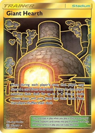 Giant Hearth (Secret) SM - Cosmic Eclipse Pokemon card