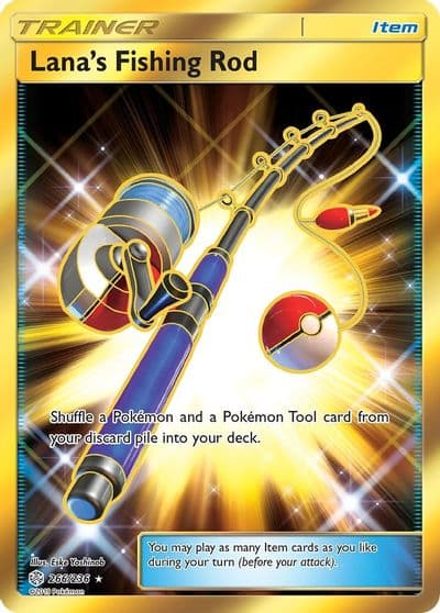 Lana's Fishing Rod (Secret) SM - Cosmic Eclipse Pokemon card