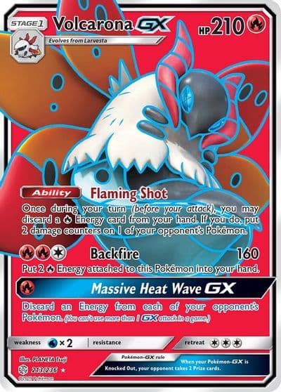Volcarona GX (Full Art) SM - Cosmic Eclipse Pokemon card