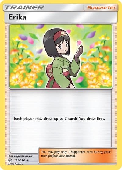Erika SM - Cosmic Eclipse Pokemon card