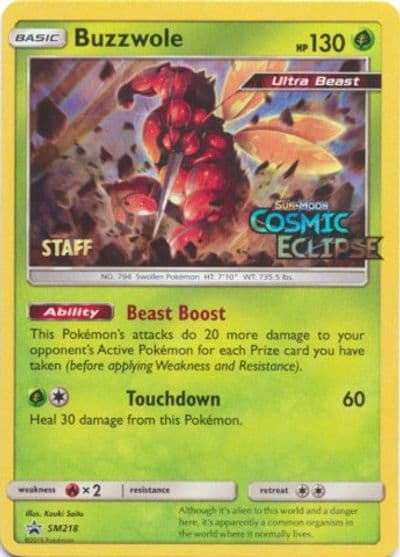 Buzzwole - SM218 (Prerelease) [Staff] SM Promos Pokemon card