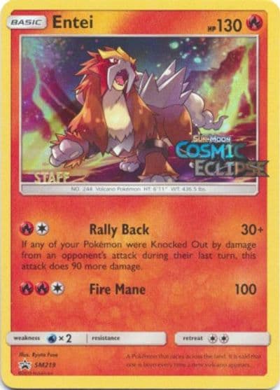 Entei - SM219 (Prerelease) [Staff] SM Promos Pokemon card