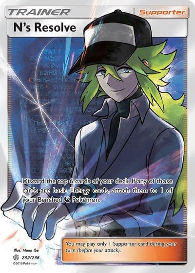 N's Resolve (Full Art) SM - Cosmic Eclipse Pokemon card