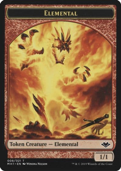 Elemental 008 Emblem Wrenn and Six Double Sided Token Modern Horizons Magic card
