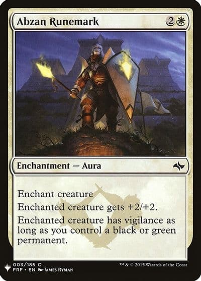 Abzan Runemark The List Reprints Magic card