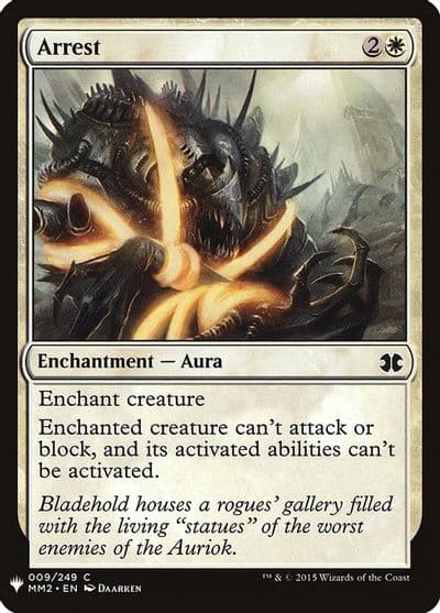 Arrest The List Reprints Magic card