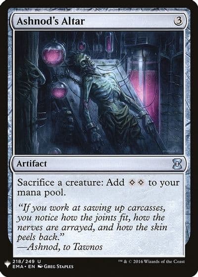 Ashnods Altar The List Reprints Magic card