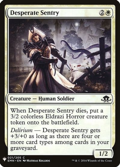 Desperate Sentry The List Reprints Magic card