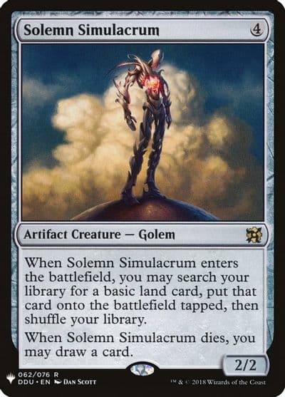 Solemn Simulacrum The List Reprints Magic card