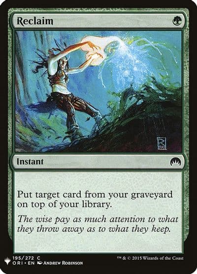Reclaim The List Reprints Magic card