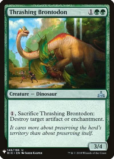 Thrashing Brontodon The List Reprints Magic card