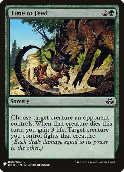 Time to Feed The List Reprints Magic card