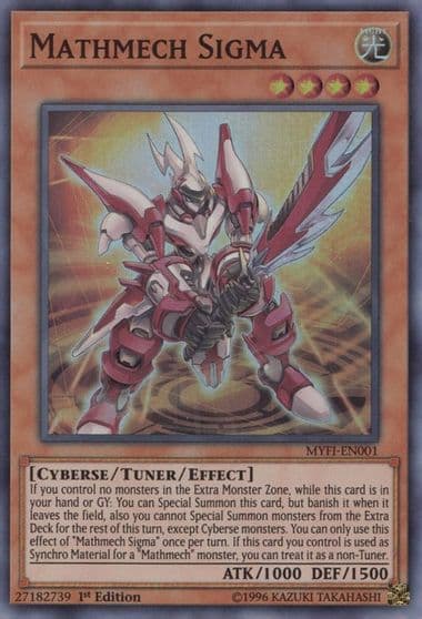 Mathmech Sigma Mystic Fighters Yu-Gi-Oh! card