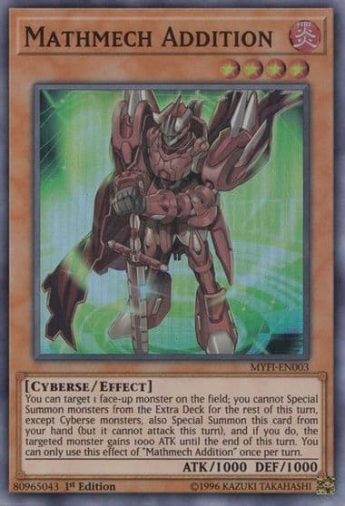 Mathmech Addition Mystic Fighters Yu-Gi-Oh! card
