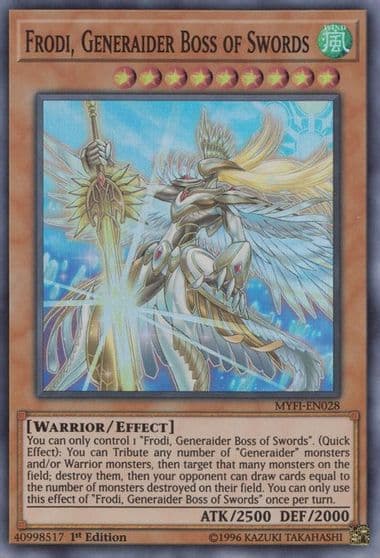 Frodi Generaider Boss of Swords Mystic Fighters Yu-Gi-Oh! card