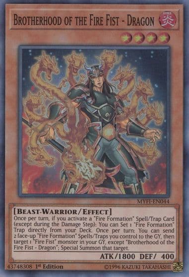 Brotherhood of the Fire Fist Dragon Mystic Fighters Yu-Gi-Oh! card