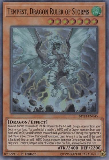 Tempest Dragon Ruler of Storms Mystic Fighters Yu-Gi-Oh! card