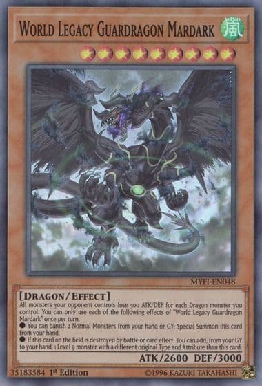 World Legacy Guardragon Mardark Mystic Fighters Yu-Gi-Oh! card