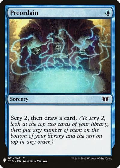 Preordain C15 The List Reprints Magic card