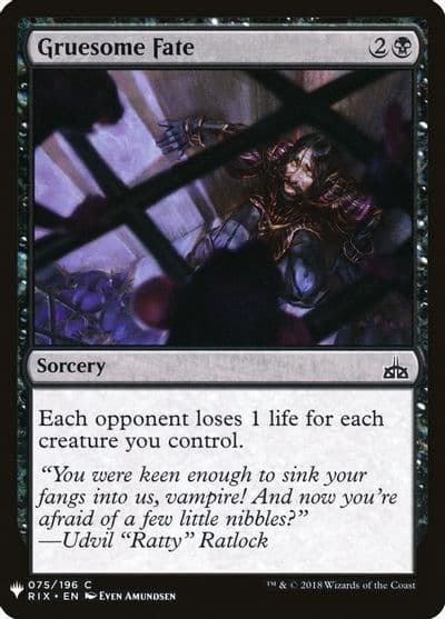 Gruesome Fate The List Reprints Magic card