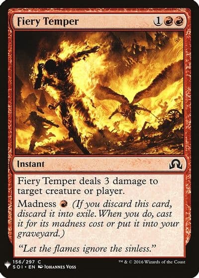 Fiery Temper The List Reprints Magic card
