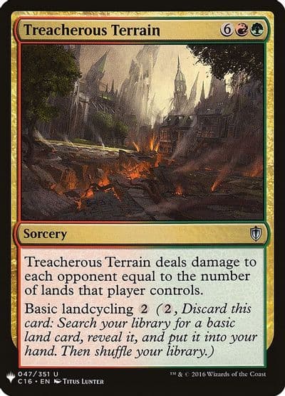 Treacherous Terrain The List Reprints Magic card