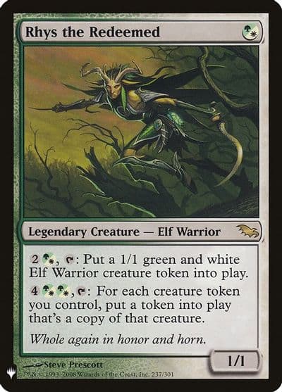 Rhys the Redeemed The List Reprints Magic card