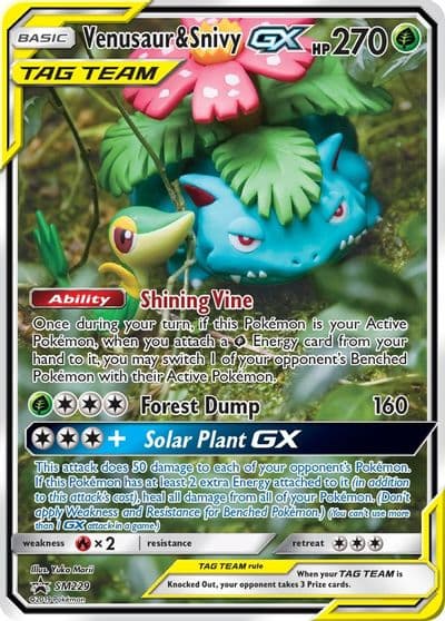 Venusaur & Snivy GX - SM229 SM Promos Pokemon card