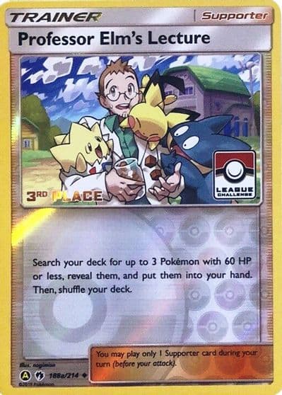 Professor Elm's Lecture - 188a/214 (League Challenge) [3rd Place] League & Championship Cards Pokemon card