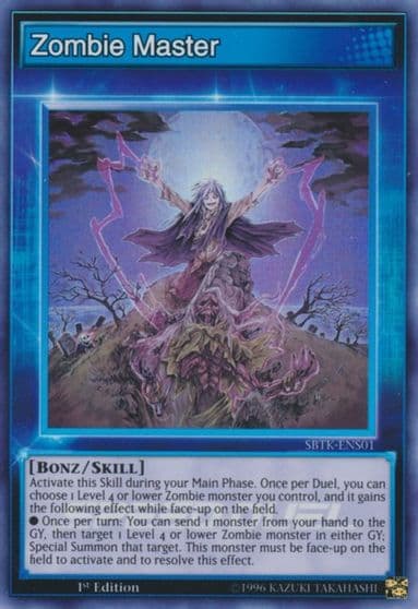 Zombie Master Skill Card Speed Duel: Trials of the Kingdom Yu-Gi-Oh! card