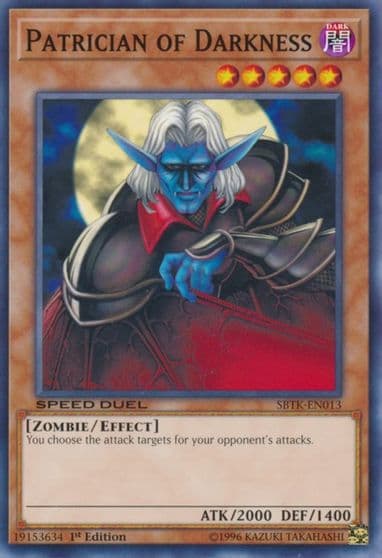 Patrician of Darkness Speed Duel: Trials of the Kingdom Yu-Gi-Oh! card