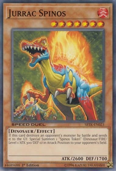 Jurrac Spinos Speed Duel: Trials of the Kingdom Yu-Gi-Oh! card
