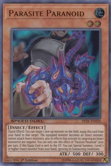 Parasite Paranoid Speed Duel: Trials of the Kingdom Yu-Gi-Oh! card