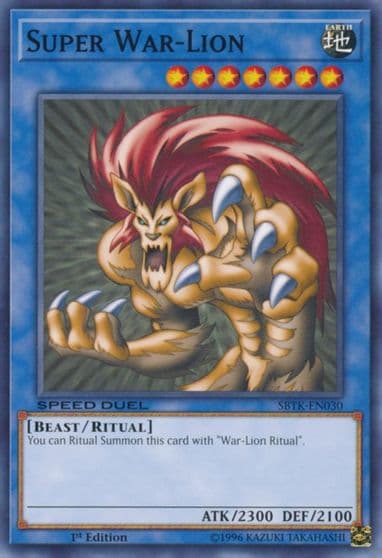 Super War Lion Speed Duel: Trials of the Kingdom Yu-Gi-Oh! card
