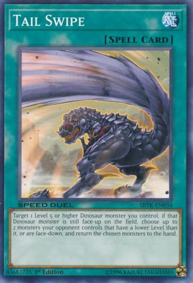 Tail Swipe Speed Duel: Trials of the Kingdom Yu-Gi-Oh! card
