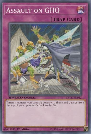 Assault on GHQ Speed Duel: Trials of the Kingdom Yu-Gi-Oh! card