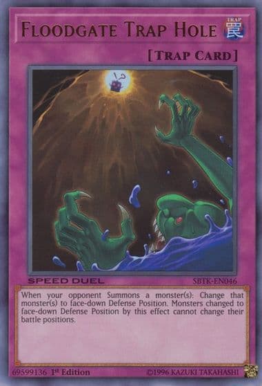 Floodgate Trap Hole Speed Duel: Trials of the Kingdom Yu-Gi-Oh! card
